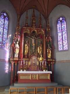 Foto vom Altar in St. Ulrich in Königsbrunn