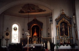 Foto vom Altarraum in St. Vitus in Willmatshofen