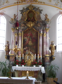 Foto vom Altar in St. Vitus in Steinekirch