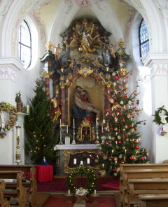Foto vom Altar der Kapelle Zur Schmerzhaften Muttergottes in Schwabmünchen
