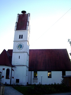 Foto alte und neue Kirche St. Nikolaus in Zusamzell