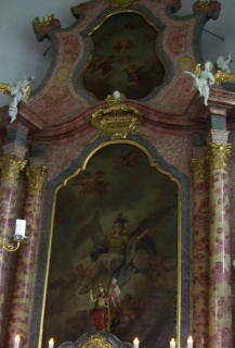 Foto vom Altargemälde in St. Michael in Osterbuch