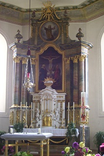 Foto vom Altar in St. Michael in Belzheim