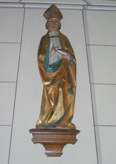 Foto der Ulrichsfigur in St. Maria Magdalena in Brachstadt