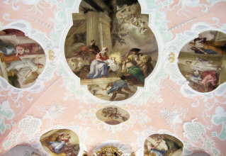 Foto der Fresken im Chor von St. Ulrich in Buchdorf