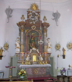 Foto vom Altar inn St. Margareta in Eggelstetten