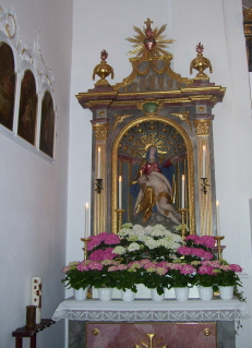 Foto vom Marienaltar in St. Margareta in Eggelstetten