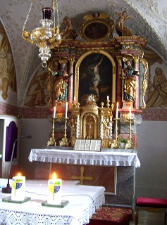 Foto vom Altar in St. Peter und Paul in Etting
