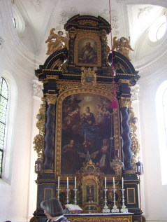 Foto vom Hochaltar in St. Blasius in Leitheim
