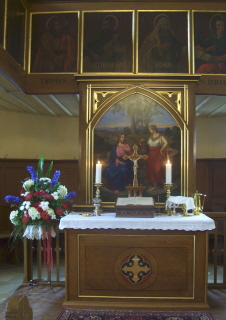 Foto vom Altar in St. Walburga in Mauren
