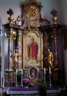 Foto vom rechten Seitenaltar der alten Kirche St. Peter und Paul in Münster