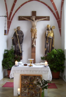 Foto vom Altar in St. Willibald in Pessenburgheim