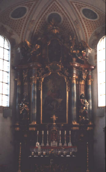 Foto vom Altar in St. Martin in Mertingen