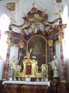 Foto vom Altar in St. Margaretha in Sulzdorf