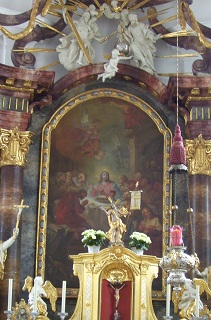 Foto vom Altargemälde in St. Margaretha in Sulzdorf