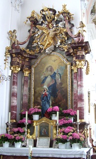 Foto vom Marienaltar in St. Margaretha in Sulzdorf