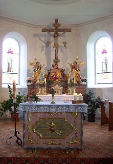 Foto vom Altar in St. Albanus in Wächtering