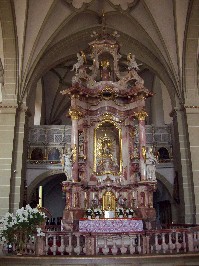 Foto der Wallfahrtskirche Maria im Sand in Dettelbach (Wallfahrtsaltar)