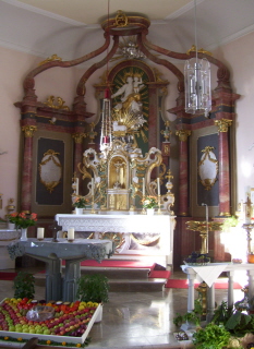 Foto vom Altar in St. Josef in Marbach