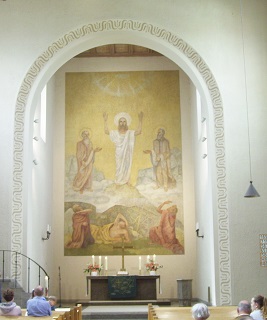 Foto vom Altarraum der Erlöserkirche in Ludwigsburg