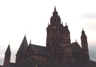 Rckansicht vom Dom St. Martin in Mainz