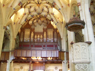 Foto der Orgel in der Alexanderkirche in Marbach