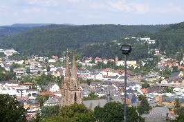 Blick auf Marburg, vom Schloss aus gesehen
