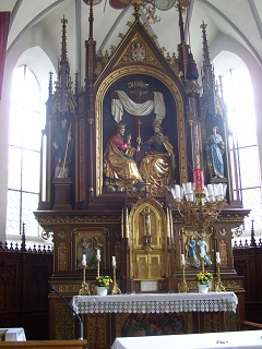 Foto vom Altar in St. Vitus, Modestus und Kreszenzia in Rettenbach