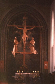 Foto vom Altar in St. Johannes Baptist in Memmingen