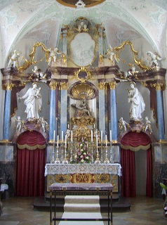 Foto vom Altar in Maria Kappel in Schmiechen