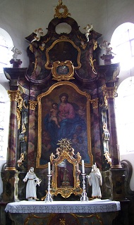 Foto vom Marienaltar in Maria Kappel in Schmiechen