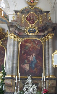 Foto vom rechten Seitenaltar in St. Martin in Merching