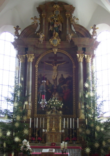 Foto vom Hochaltar in St. Michael in Dirlewang