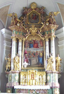 Foto vom Altar in Mariä Geburt in Wartenberg