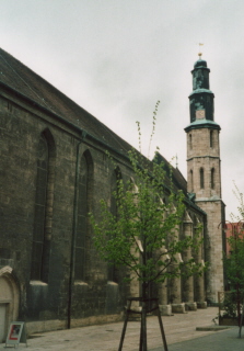 Foto der Kornmarktkirche in Mühlhausen