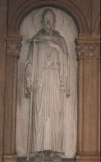 Foto von der Figur des hlg. Wilhelm in St. Benno in M&uuml;nchen