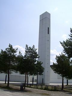 Foto vom Turm von St. Florian in München-Neu-Riem