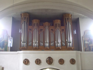 Foto der Orgel in St. Johann Baptist in München-Solln