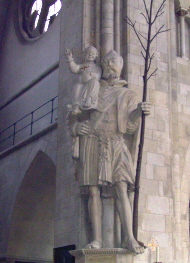 Foto der Christopherusfigur im Dom St. Paulus in Münster