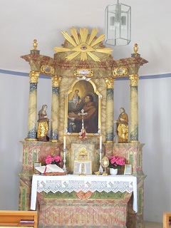 Foto vom Altar in St. Anton in Erlbach