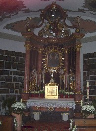 Foto vom Altar in Maria im Gnadenfeld in Neuburg
