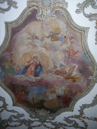 Foto vom Fresko in Maria im Gnadenfeld in Neuburg