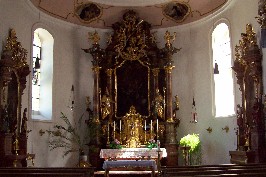 Foto vom Altar in St. Wolfgang in Neuburg/Donau