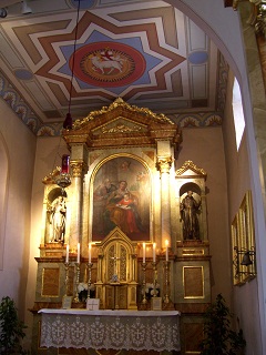 Foto vom Altar in St. Peter in Trugenhofen
