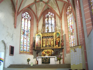 Foto vom Altar in St. Johannis in Neustadt an der Orla