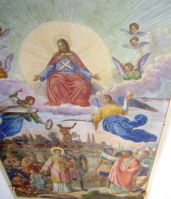 Foto vom Fresko in St. Michael und St. Laurentius in Herblingen