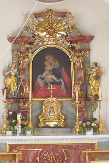 Foto vom Altar der Maria-Hilf-Kapelle in Reimlingen