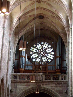 Foto der Orgel in der Lorenzkirche in Nürnberg