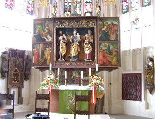 Foto vom Altar in St. Johannis in Nürnberg