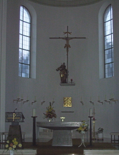 Foto vom Altarraum in Maria Stern in Gwiggen
